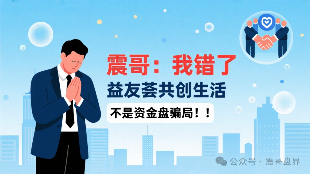 震哥：我错了，益友荟共创生活，不是资金盘骗局！！